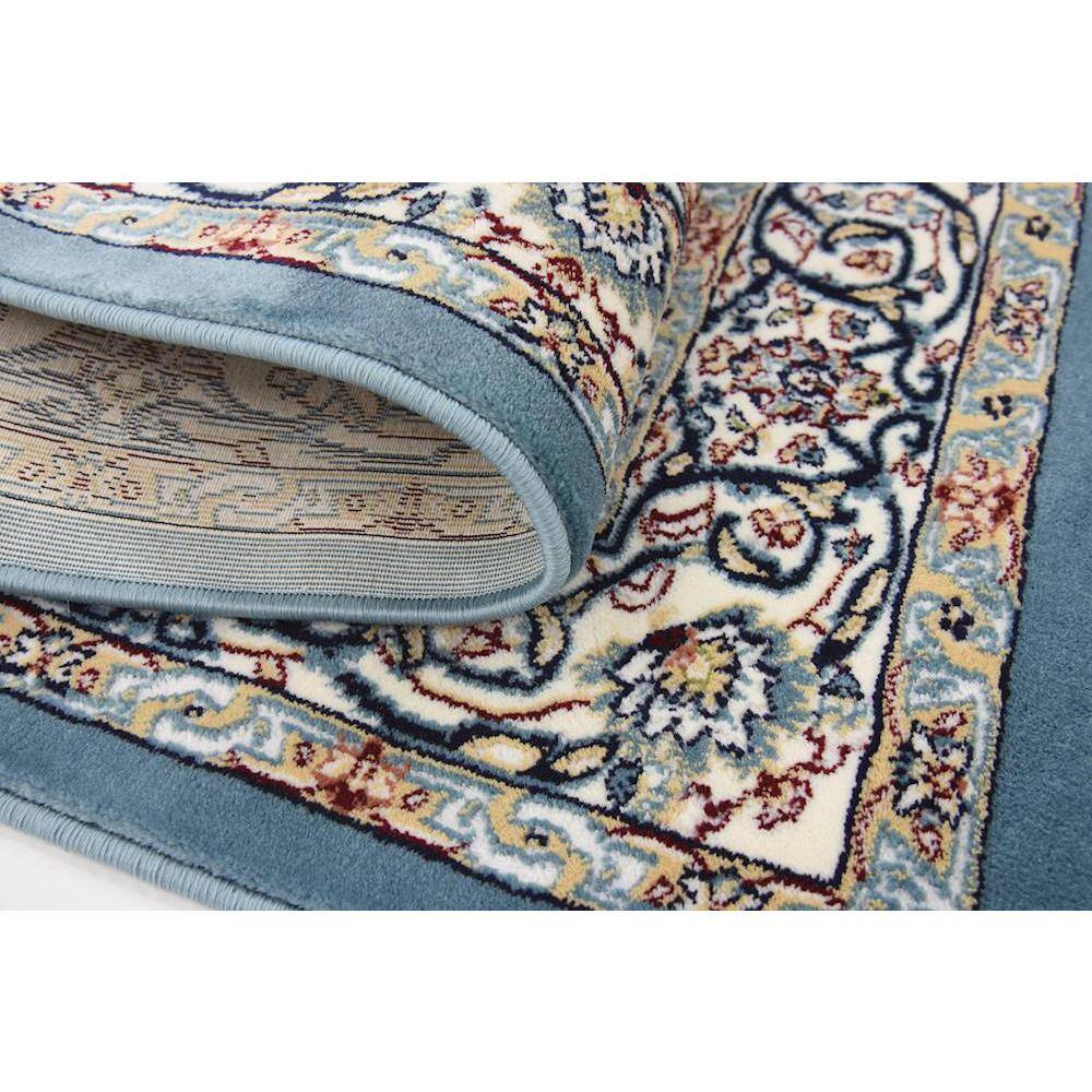 Narenj Blue Rectangular Stain-Resistant Indoor Rug