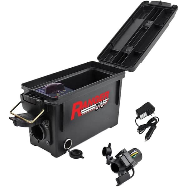 7-Way Spade Pin Style with Adapter Trailer Tester in Black