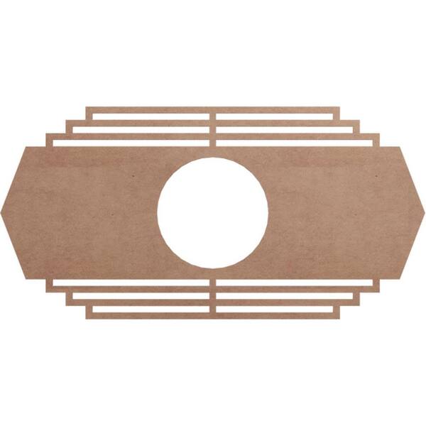Ekena Millwork 34 in. x 9 in. x 0.25 in. Wood Medallion Moulding