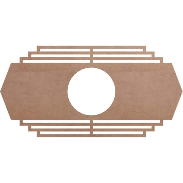 34 in. x 9 in. x 0.375 in. Wood Medallion Moulding