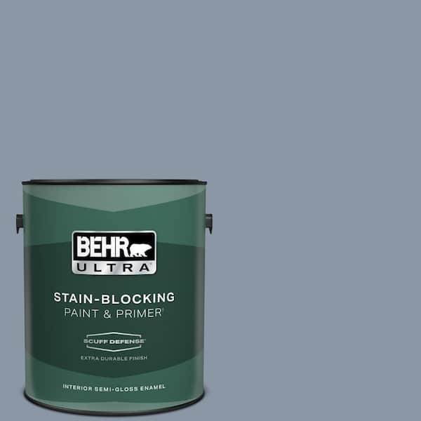 BEHR ULTRA 1 gal. #ICC-103 Approaching Dusk Extra Durable Semi-Gloss Enamel Interior Paint & Primer