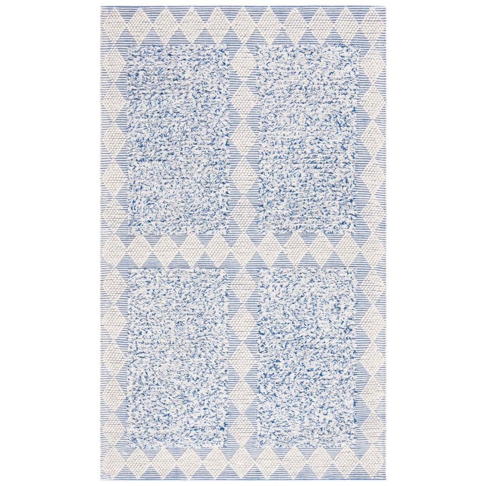 Natura 5 ft. x 8 ft. Blue/Ivory Diamond Flokati Area Rug price history on PriceWatchPro