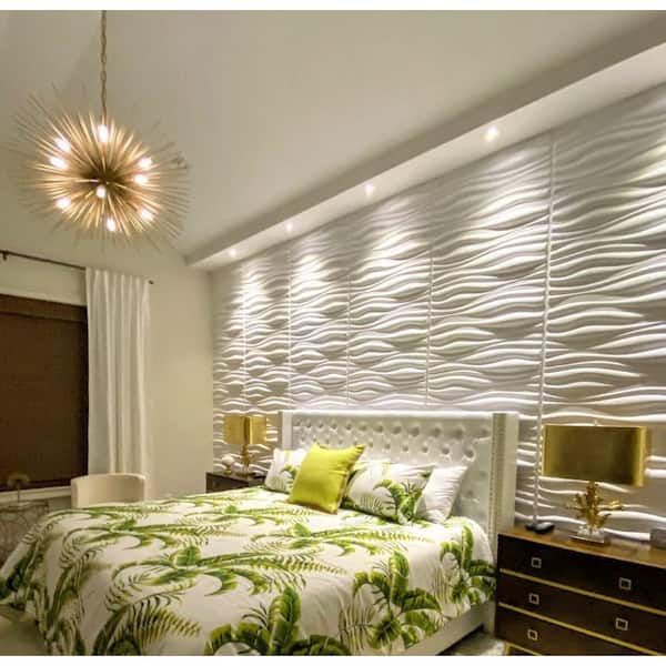 Art3d 31.5 in. x 24.6 in. White 3D Wall Panels for Interior Wall ...