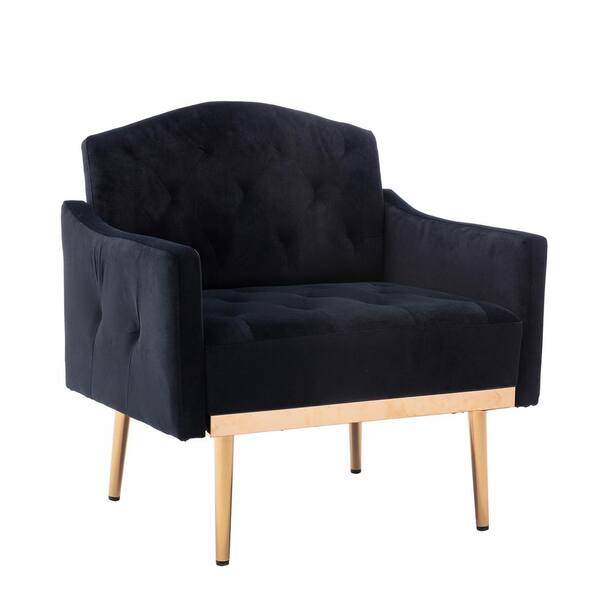 single black armchair