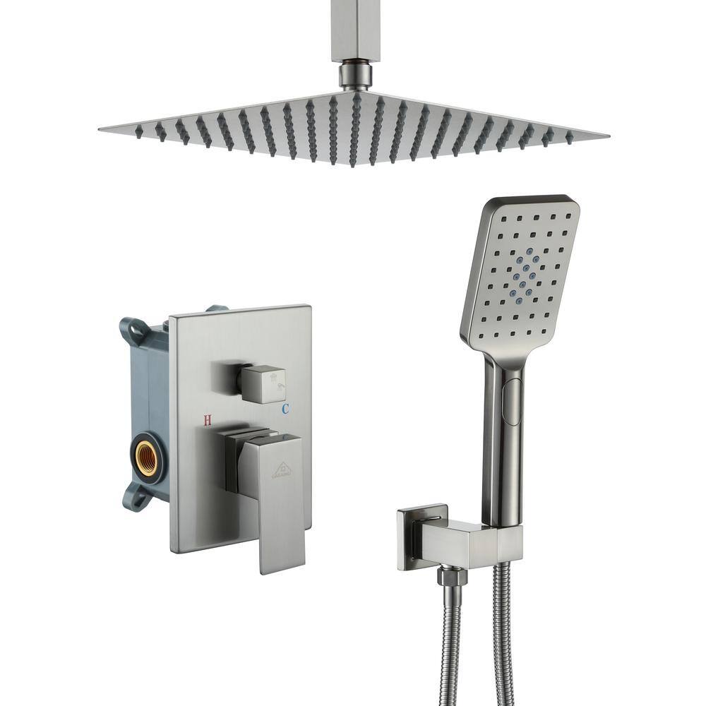 CASAINC 3-Spray Patterns with 2.5 GPM 12 in. Ceiling Mount Dual Shower ...