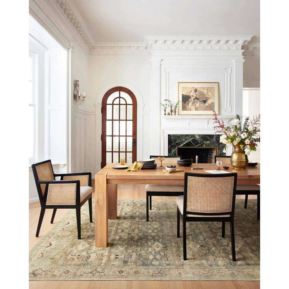 Ivory 8' x 10' Rectangular Easy Care Synthetic Rug