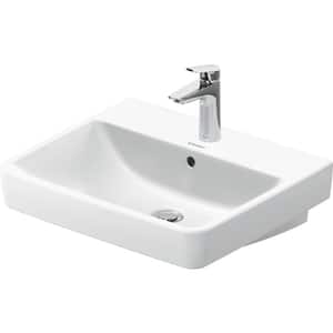 No.1 6.88 in. Wall-Mounted Rectangular Bathroom Sink in White