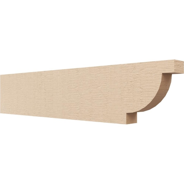 Ekena Millwork 2-in. x 6-in. x 28-in. Alpine Woodgrain, Primed Tan Timberthane Polyurethane Rafter Tail Brace