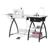 Best Buy: Studio Designs Comet Sewing Table with Grid Top and Storage  Black/White 13336