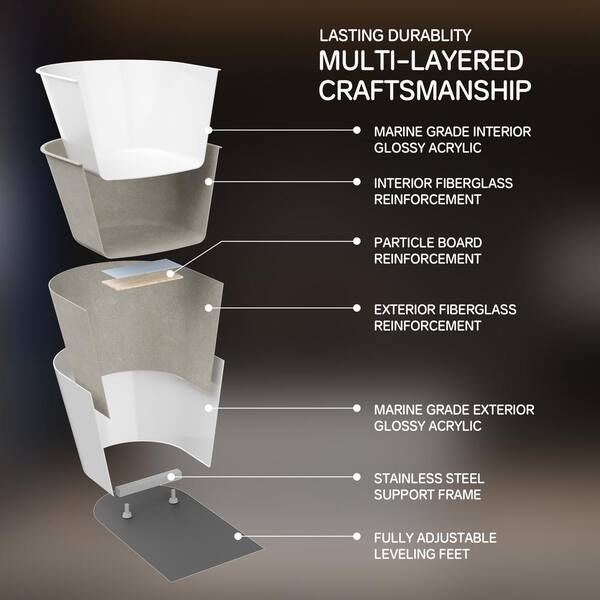 66.94 in. x 31.5 in. Freestanding Soaking Bathtub Dual Ended with Integral Drain in Glossy White