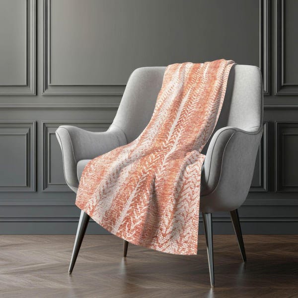 Premium Machine Washable ASB694 Coral 50 in. x 70 in. Sherpa Throw Blanket