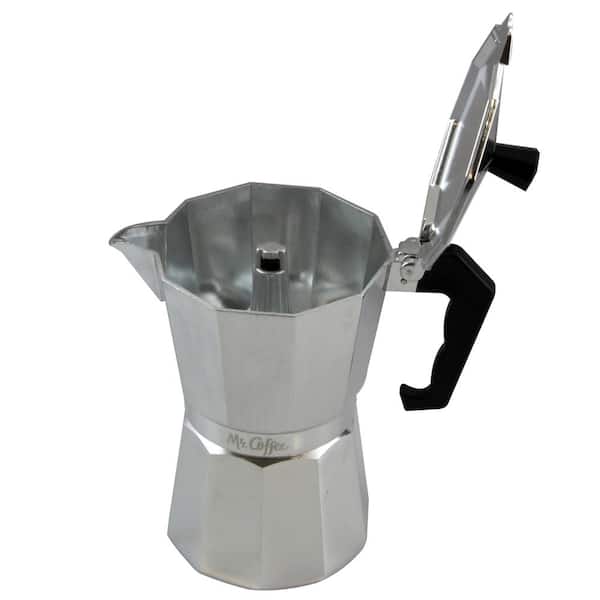 Mr. Coffee Brixia 6-Cup Aluminum Stovetop Expresso Maker