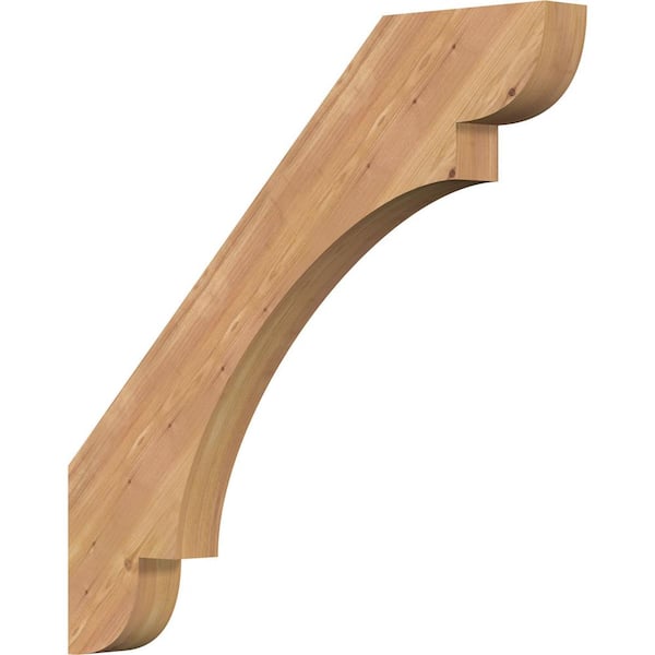 Ekena Millwork 3 1/2"W x 36"D x 36"H Olympic Smooth Knee Brace, Western Red Cedar