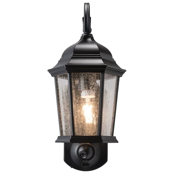 Unbranded 40-Watt Coach Style Black Camera Porch Light