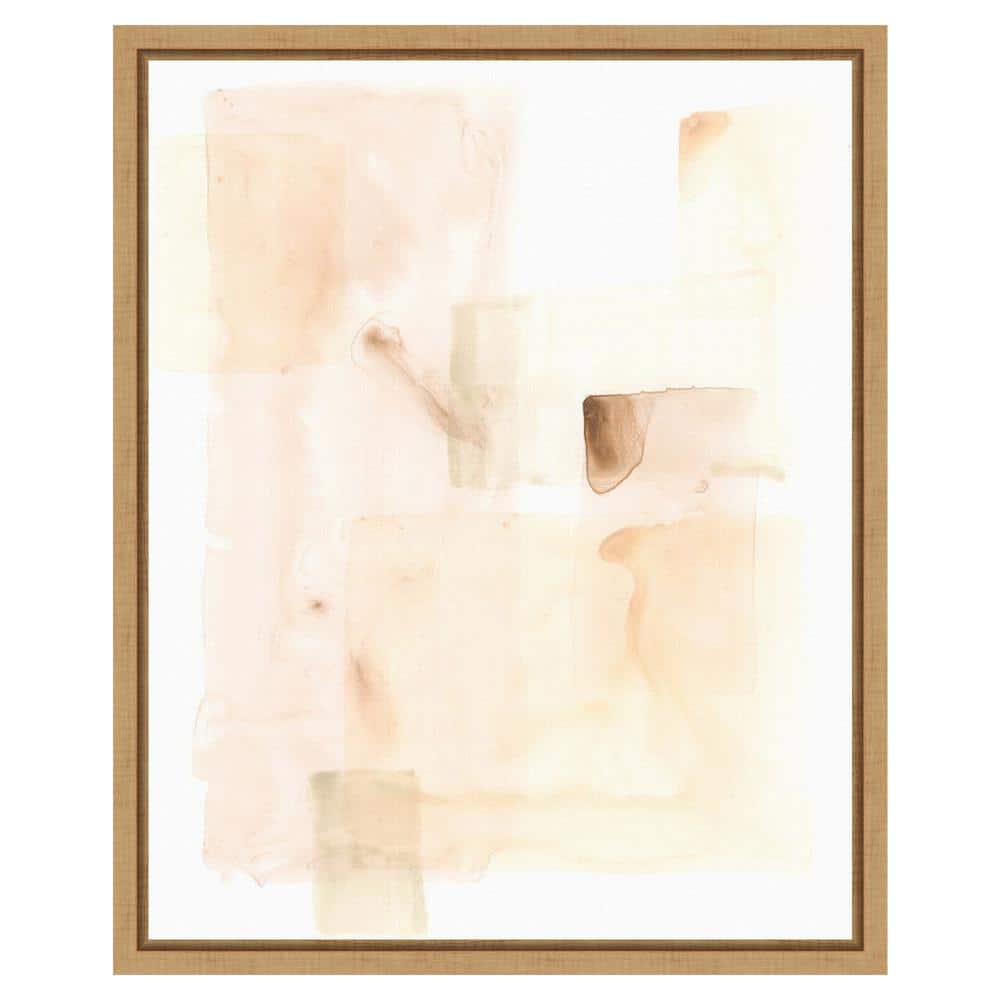 Liquid Chiffon I Beige and Light Brown Canvas Print