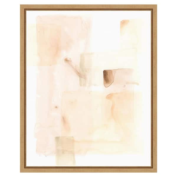 Amanti Art Liquid Chiffon I by June Erica Vess 16 in. W x 20 in. H. Canvas Wall Art Print Framed in Brown