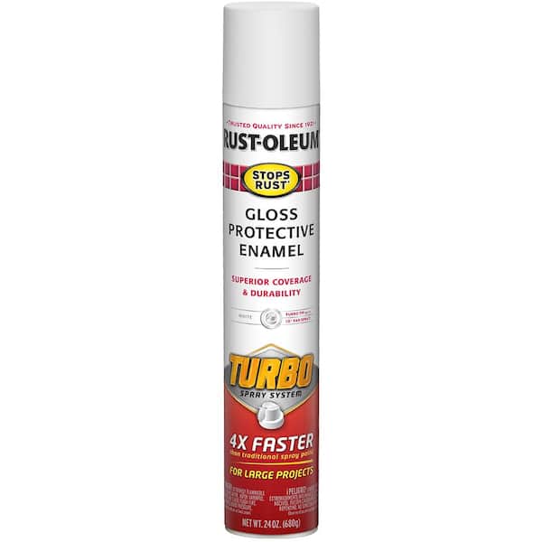Rust-Oleum Stops Rust 24 oz. Turbo Spray System Gloss White Spray Paint