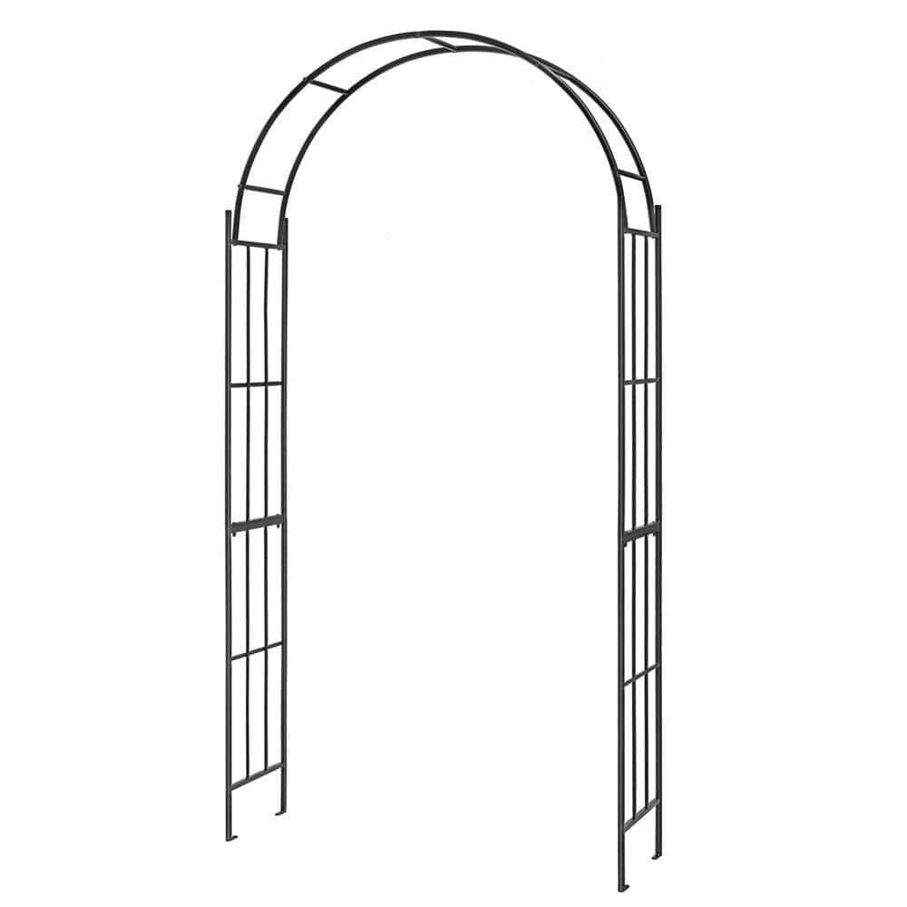 ANGELES HOME 90 in. Metal Garden Arch for Climbing Plants and Outdoor ...