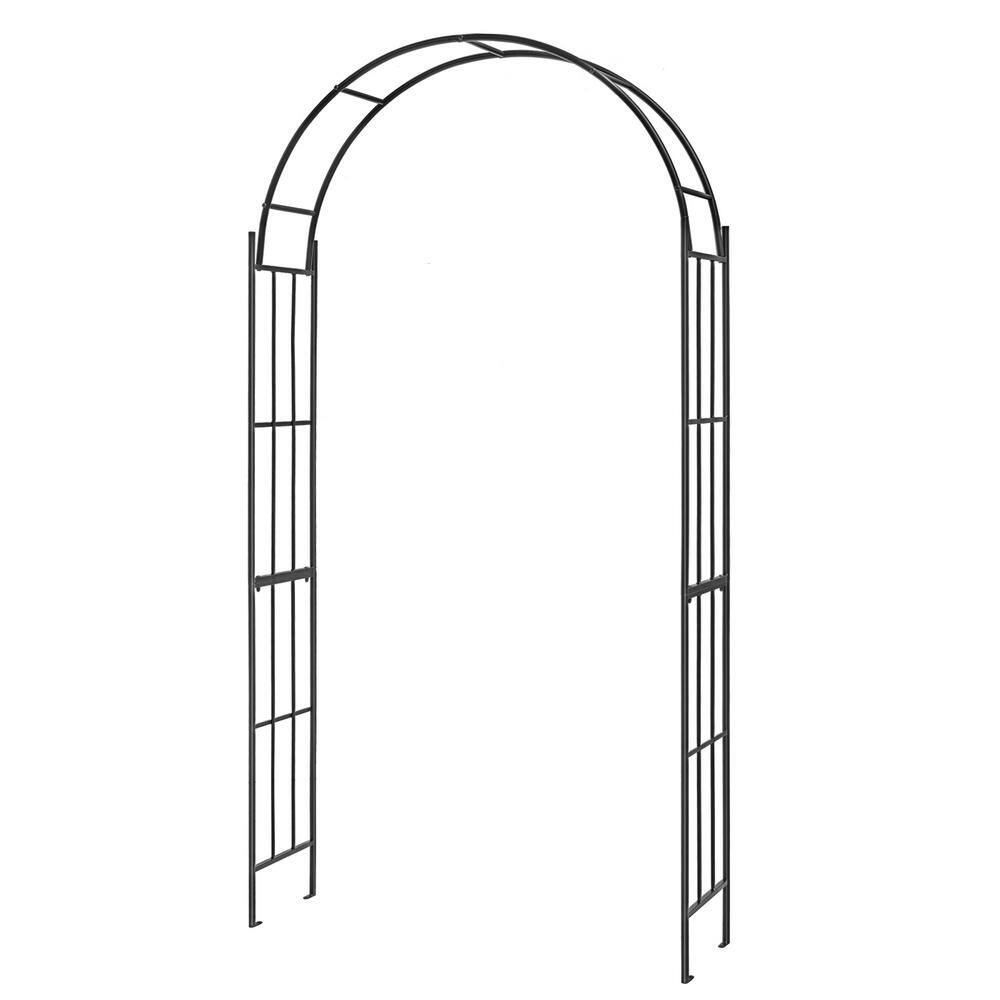 ANGELES HOME 90 in. Metal Garden Arch for Climbing Plants and Outdoor