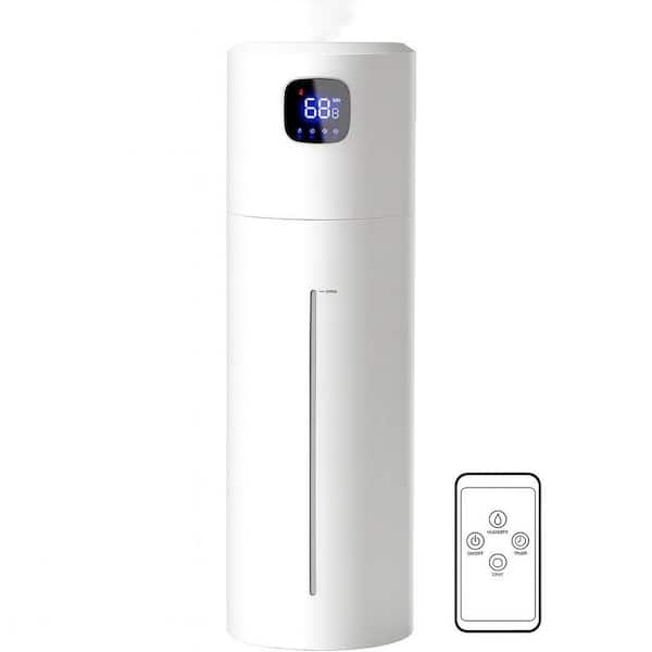 2.5 Gallon Ultrasonic Cool Mist Humidifier Tower for Bedroom, Large Room, Quiet Easy Clean Air Humidifier(White ABS)