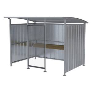 95-1/2 in. x 120 in. x 90-1/16 in. Galvanized Multi-Duty Smokers Shelter in Silver