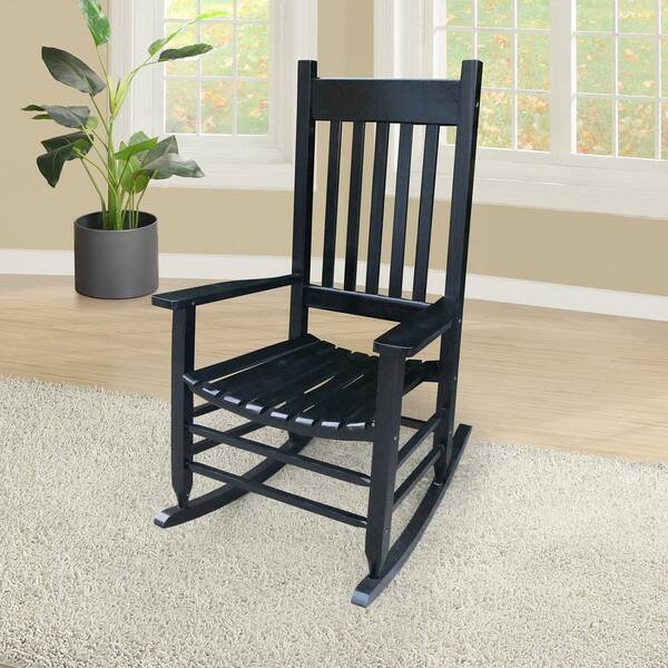 black rocking chair outdoor