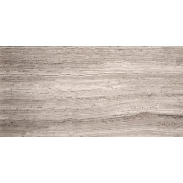 EMSER TILE Limestone Gray Honed 12.01 in. x 24.02 in. Limestone Floor and Wall Tile (2.0 sq. ft.)