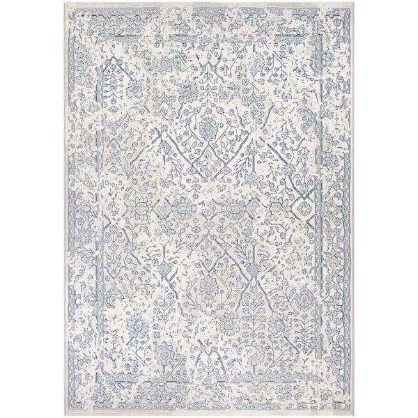 Marina Lillian Oyster-Slate Blue 8 ft. x 11 ft. Area Rug