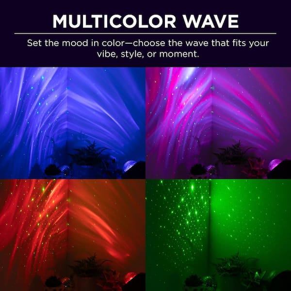Multi-Color Sound Reactive USB Powered Galaxy Wave Projector Laser