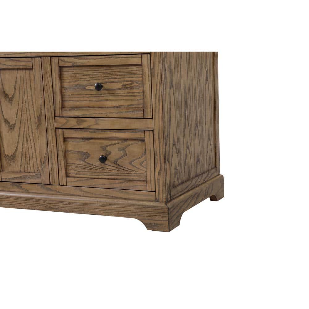Driftwood 60" Single Bathroom Vanity with Carrara White Marble Top