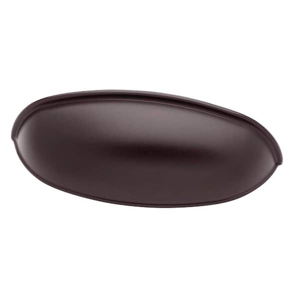 Liberty Cup Dual Mount 2-1/2 or 3 in. (64/76 mm) Dark Oil Rubbed Bronze Cabinet Drawer Cup Pull