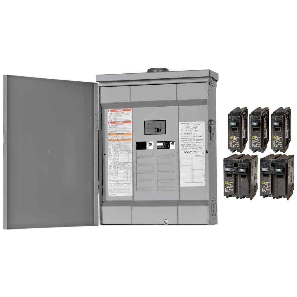 Homeline 125 Amp 12-Space 24-Circuit Outdoor Main Breaker Plug-On Neutral Load Center - Value Pack price history on PriceWatchPro