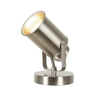 6 in. Brushed Nickel Modern Desk Lamp and LED Bulb Included