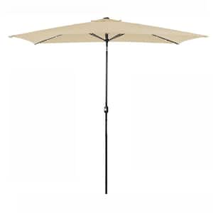 10 ft. x 6.5 ft. Rectangular Lighted Market Umbrella (Sand)