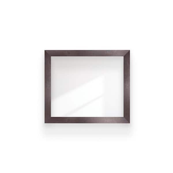 BrandtWorks Rustic Espresso Wide Framed Wall Mirror 34 in. W x 40 in. H