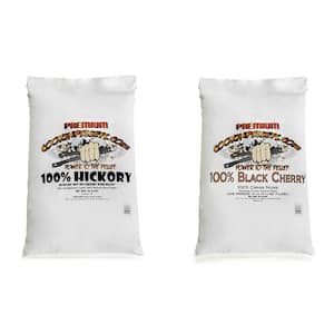 40 lbs. Bags Premium Hickory Smoking Pellets and Black Cherry Pellets