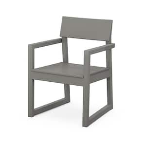 EDGE Slate Grey Deep Seating Plastic Outdoor Dining Chair