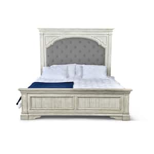 Highland Park Rustic Ivory Queen Pannel Bed