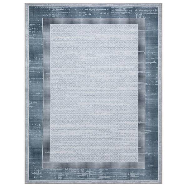 Ottomanson Non Shedding Washable Wrinkle-free Cotton Flatweave Solid 4x6  Indoor Area Rug, 4 ft. x 6 ft., Navy MIL7366-4X6 - The Home Depot