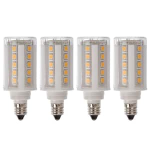 60-Watt Equivalent E11 120-Volt 3000K Non-Dimmable Mini-Candelabra Base LED Light Bulbs Warm White (4-Pack)