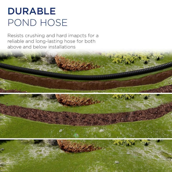 1/2 in. x 100 ft. Schedule 40 Black PVC Ultra Flexible Hose for Koi Ponds, Irrigation, Water Gardens and More