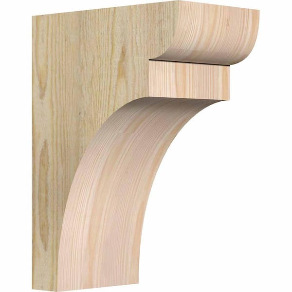 Ekena Millwork 6 in. x 10 in. x 14 in. Douglas Fir Yorktown Rough Sawn Corbel