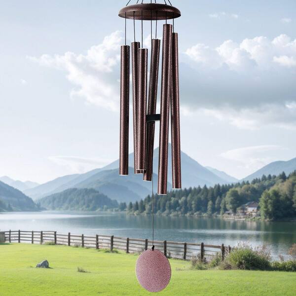OGETFUUR 45 in. Bronze Aluminum Deep Tone Wind Chimes for Indoor