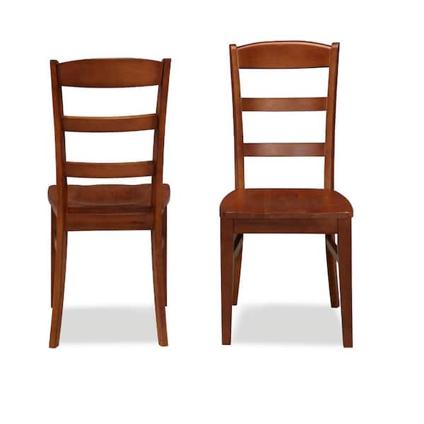 Home Styles Aspen Rustic Cherry Wood Ladder Back Dining Chair (Set of 2)