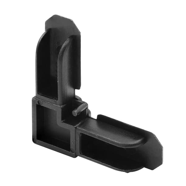Screen Frame Corner 3/4 x 7/16 in. Plastic, Matte Black (4 Pack)