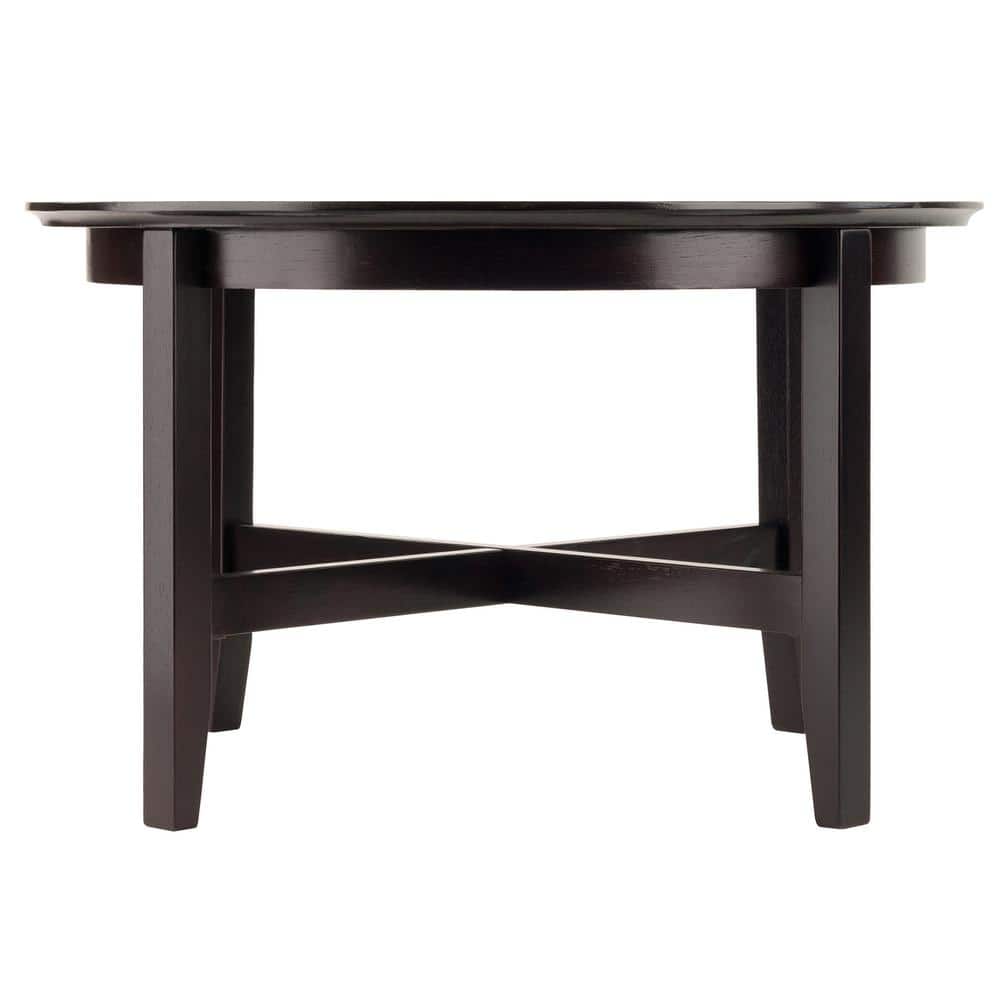 Toby Espresso Medium Wood Round Coffee Table