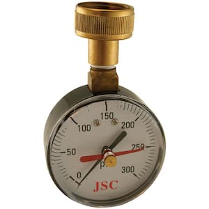300 PSI Water Test Gauge with Indicator Arm and 3/4 in. Female Brass Hose Connection