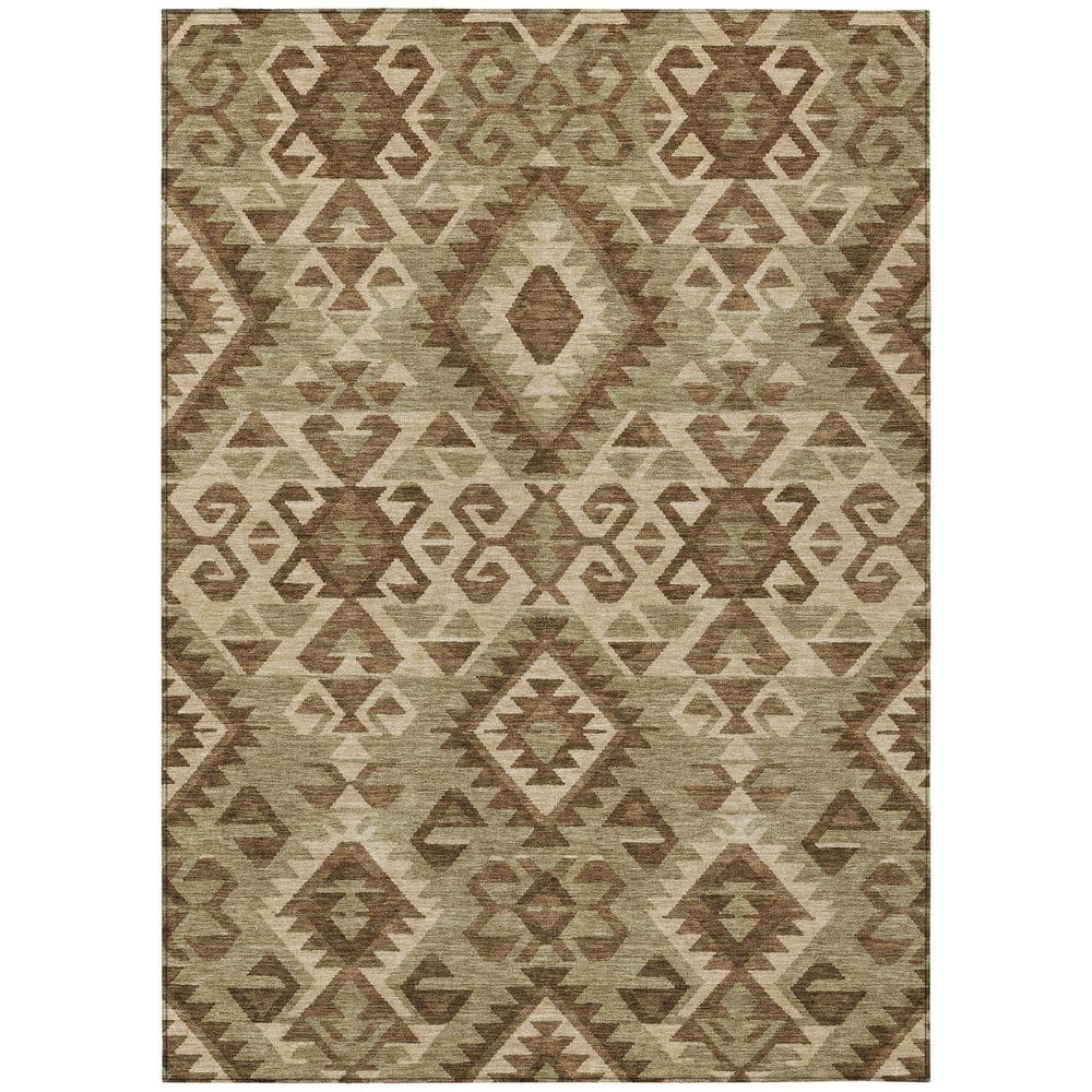 Chantille Machine Washable Indoor/Outdoor Abstract ACN2959 Mocha 10 ft. x 14 ft. Area Rug price history on PriceWatchPro