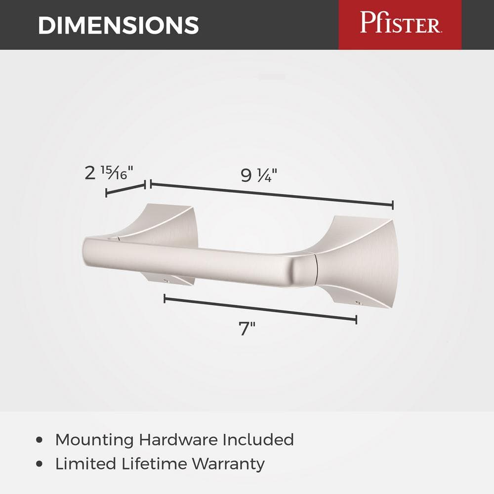 Brushed Nickel Wall-Mounted Pivoting Toilet Paper Holder
