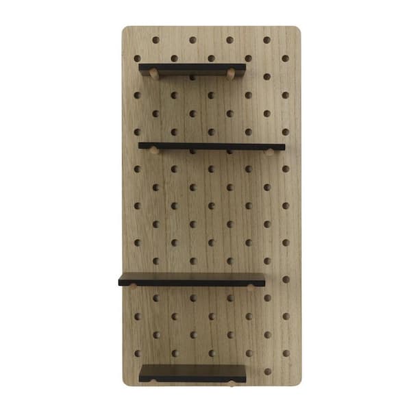 Melannco 20 in. x 10 in. MDF Shelf Pegboard, Black